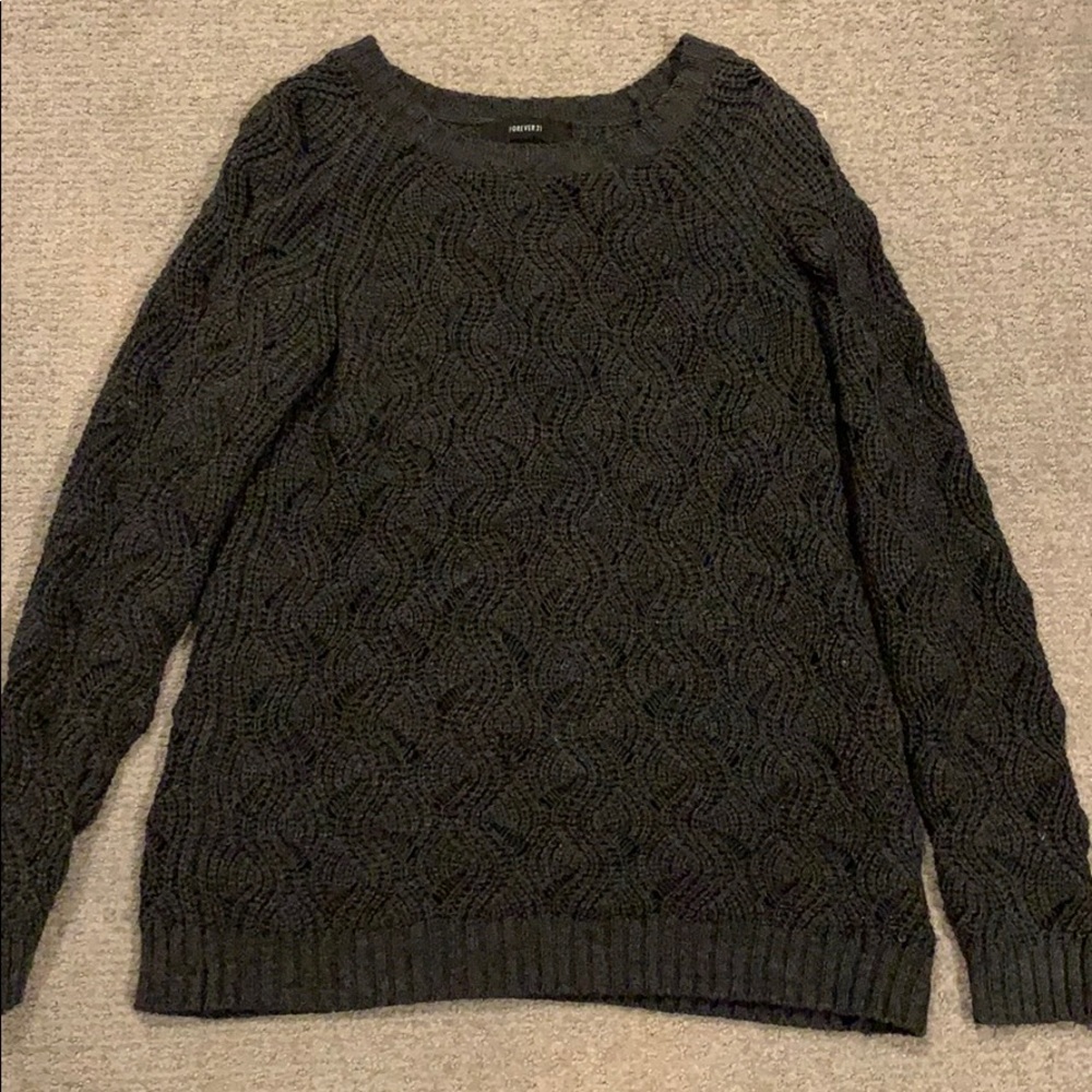 Forever 21 grey texture sweater
